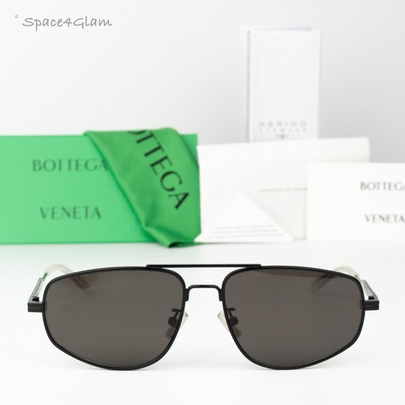 Bottega Veneta Men Sunglasses Black Grey Pilot BV1125S 001 BRAND NEW